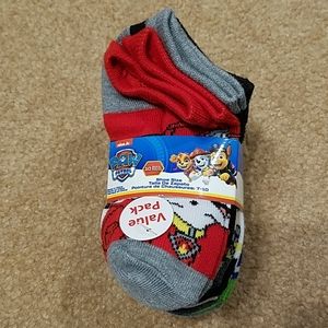 Paw Patrol 10 pk boys socks size 7-10